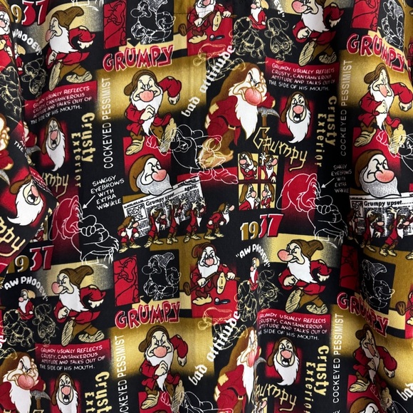 Disneyland Resort Vintage Grumpy Button Up Shirt Size Large - Picture 5 of 7